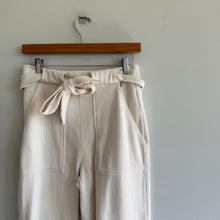Load image into Gallery viewer, Madewell Brushed Herringbone Jacquard Tie Waist Tapered Pants Cream NB528 M