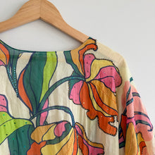 Load image into Gallery viewer, Aratta Silent Journery Floral Beaded Tassel Fringe Hem Kimono Top Pink OS NWT