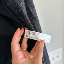 Load image into Gallery viewer, Eileen Fisher Matka Silk Metallic Open Front Blazer Charcoal Gray 8