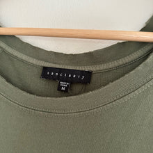 Load image into Gallery viewer, Sanctuary Lace Up Short Sleeve Round Neck Mini T-Shirt Dress Green M