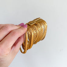 Load image into Gallery viewer, Vintage Alexis Kirk Textured Multi Strand Wide Cuff Bracelet Gold