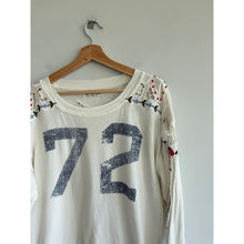 Load image into Gallery viewer, We The Free Lilith Floral Embroidered Sleeve Casual Oversized T-Shirt White S