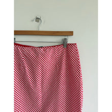 Load image into Gallery viewer, Wild Fable Gingham Pattern Side Slit Midi Skirt Red White M