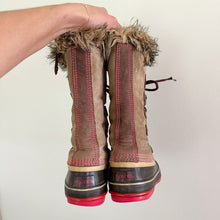 Load image into Gallery viewer, Sorel Joan Of Arctic Lace Up Mid-Calf Lace-Up Winter Boots Brown/Black 5