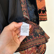 Load image into Gallery viewer, Johnny Was Elim Velvet Draped Embroidered Kimono Cardigan S NWT