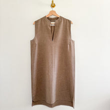 Load image into Gallery viewer, Hackwith Design House High Low Hem Sleeveless Mini Dress Brown M