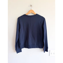 Load image into Gallery viewer, Athleta Retroterry Crew Neck Long Sleeve Pullover Sweatshirt Blue XS