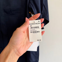 Load image into Gallery viewer, Nordstrom Collared Short Sleeve Casual Button Up Shirt Blue XXS NWT