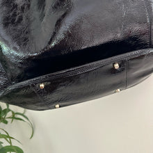 Load image into Gallery viewer, Anya Hindmarch Patent Leather Tassel Tote Bag Black with Dust Bag