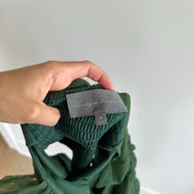 Load image into Gallery viewer, Anthropologie Sunday in Brooklyn One Ruffle Off Shoulder Crop Top Green M