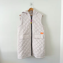 Load image into Gallery viewer, Nikki Jones Montreal Spring 24 Collection Hooded Mid-Length Quilted Vest Cream M