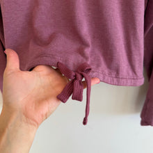 Load image into Gallery viewer, Athleta Marina Crew Neckline Long Sleeve Tie Button Sweatshirt Pink M
