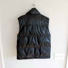 Load image into Gallery viewer, Abercrombie & Fitch Vegan Leather Zip Up Puffer Vest Black S