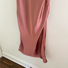 Load image into Gallery viewer, Revelry Skye Satin Cowl Neck Sleeveless Front Slit Maxi Dress 0