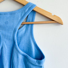 Load image into Gallery viewer, Lululemon Ebb to Street Cropped Racerback Tank Top Pool Party Blue 6