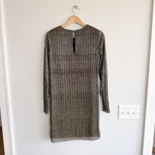 Load image into Gallery viewer, Banana Republic Shimmer Long Sleeve Mini Dress Gold 2 NWT