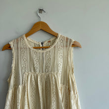 Load image into Gallery viewer, Free People Tu Es La Floral Lace Sleeveless Mini Dress Cream M