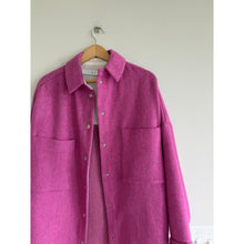 Load image into Gallery viewer, IRO Bardak Snap Button Wool Blend Oversized Shacket Fuschia Pink 36