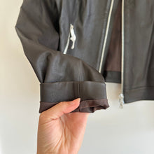 Load image into Gallery viewer, Classics by Worth Genuine Leather Zip Up Jacket Black 10 NWOT