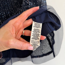 Load image into Gallery viewer, Free People Wild Chill Mesh Sequin Sparkling Mini Skirt Navy 2