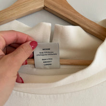 Load image into Gallery viewer, Varley Arcola Mock Neck Pullover Oversized Cinched Waist Sweatshirt Cream M