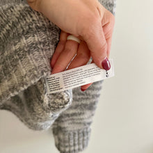 Load image into Gallery viewer, Eileen Fisher Merino Wool-Silk Knit Crew Neck Long Sleeve Pullover Sweater Gray M