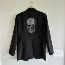 Load image into Gallery viewer, Seven Lab Skull Embellished Single-Breasted Notch Lapel Blazer Black XL