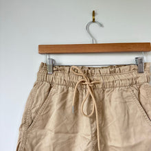 Load image into Gallery viewer, Loft Emory High Rise Drawcord Waist Paperbag Shorts Tan XS NWT