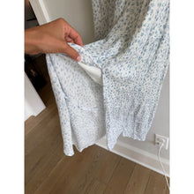 Load image into Gallery viewer, Abercrombie & Fitch Floral Print Smocked Side Slit Midi Dress Blue XL