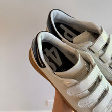 Load image into Gallery viewer, P448 Capri Cream Monza Velcro Suede Leather Sneakers Cream 39
