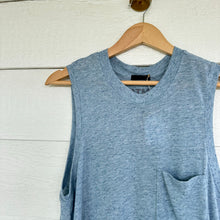 Load image into Gallery viewer, ATM Anthony Thomas Melillo Slub Jersey Sleeveless Maxi Dress Blue L NWT