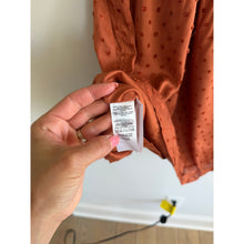 Load image into Gallery viewer, Loft Swiss Dot Cami Swing Scoop Neck Mini Dress Orange M NWT