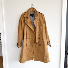 Load image into Gallery viewer, J. Crew City Double-Breasted Mid-Length Trench Coat Camel 8