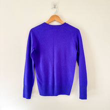 Load image into Gallery viewer, J. Crew Cashmere V-Neck Long Sleeve Pullover Sweater Purple XS