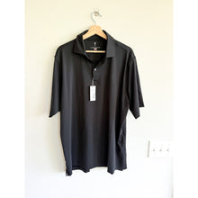Load image into Gallery viewer, Fairway & Greene Tournament Solid Tech Short Sleeve Polo Shirt Black XL NWT