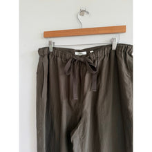 Load image into Gallery viewer, Vince Mid-Rise Drawstring Waist Wide Leg Utility Pants Olive Green L