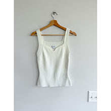 Load image into Gallery viewer, Reiss Dani Sweetheart Pullover Wide Strap Stretch Ribbed Tank Top White M