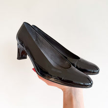 Load image into Gallery viewer, Stuart Weitzman Patent Leather Block Heels Pumps Black 6