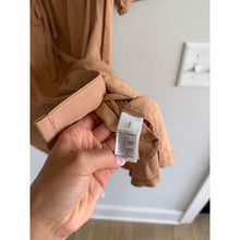 Load image into Gallery viewer, The Drop x Cella Jane Praline Gathered-Waist Mini Shirt Dress Brown L