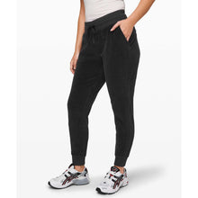 Load image into Gallery viewer, Lululemon Warm Down Jogger *Velour in Heathered Black 4