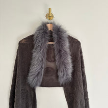Load image into Gallery viewer, Cashmere Rabbit Fur Neck Warmer Wrap Gray One Size