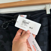 Load image into Gallery viewer, Sundry by Evereve Saturday Terry Cloth Skirt Black Camo L NWT