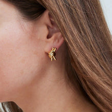 Load image into Gallery viewer, Madewell Knotted Medium Stud Earrings Gold One Size NWT