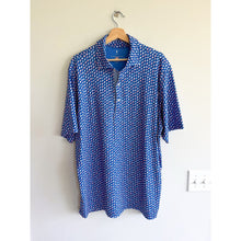 Load image into Gallery viewer, Fairway & Greene Floral Pattern Collared Short Sleeve Polo Shirt Blue XL