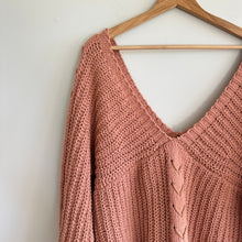 Load image into Gallery viewer, The Standard. V-Neck Long Sleeve Knit Pullover Chenille Sweater S