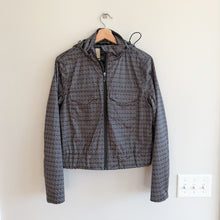 Load image into Gallery viewer, Rain Couture Amsterdam Waterproof Stretchable Hooded Bomber Jacket Gray L