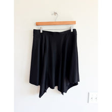 Load image into Gallery viewer, Helmut Lang Wool Pull On Asymmetric Handkerchief Hem Mini Skirt Black L