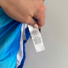 Load image into Gallery viewer, La Blanca Ocean Oasis Shirred One-Shoulder One Piece Swimsuit Blue White 12 NWT