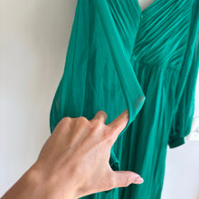 Load image into Gallery viewer, Teri Jon by Rickie Freeman Crystal Embellished Pleated Maxi Gown Green 10