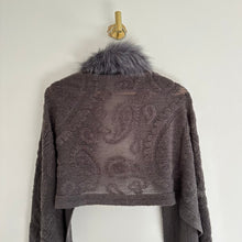 Load image into Gallery viewer, Cashmere Rabbit Fur Neck Warmer Wrap Gray One Size